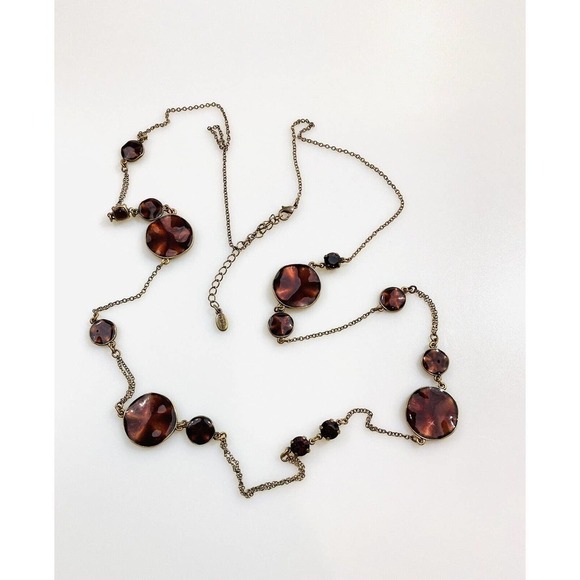 Pilgrim Danish Design Necklace Asymmetric Antique Bronze Tone Satellite Stations - Picture 1 of 8